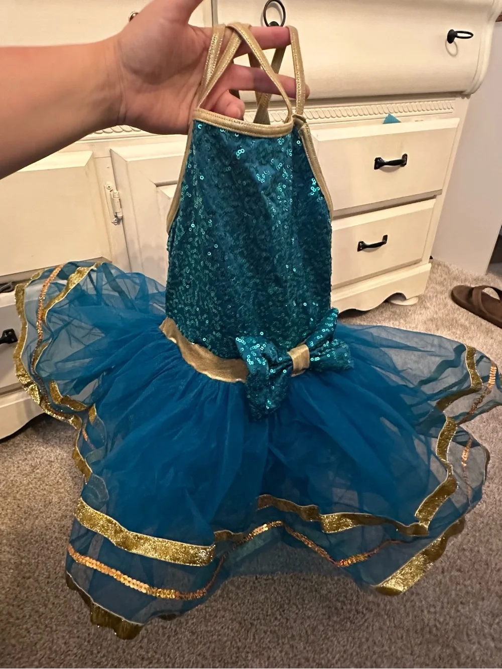 Girls Dance Sequin Tulle Leotard
